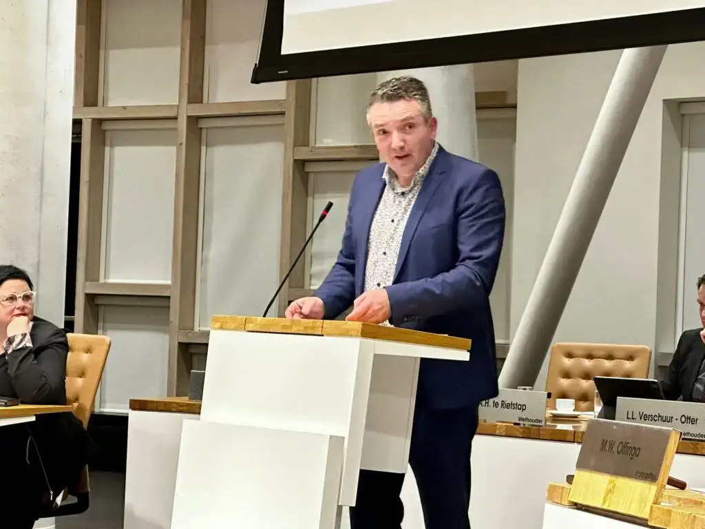 Erik Volkers tijdens zijn maidenspeech